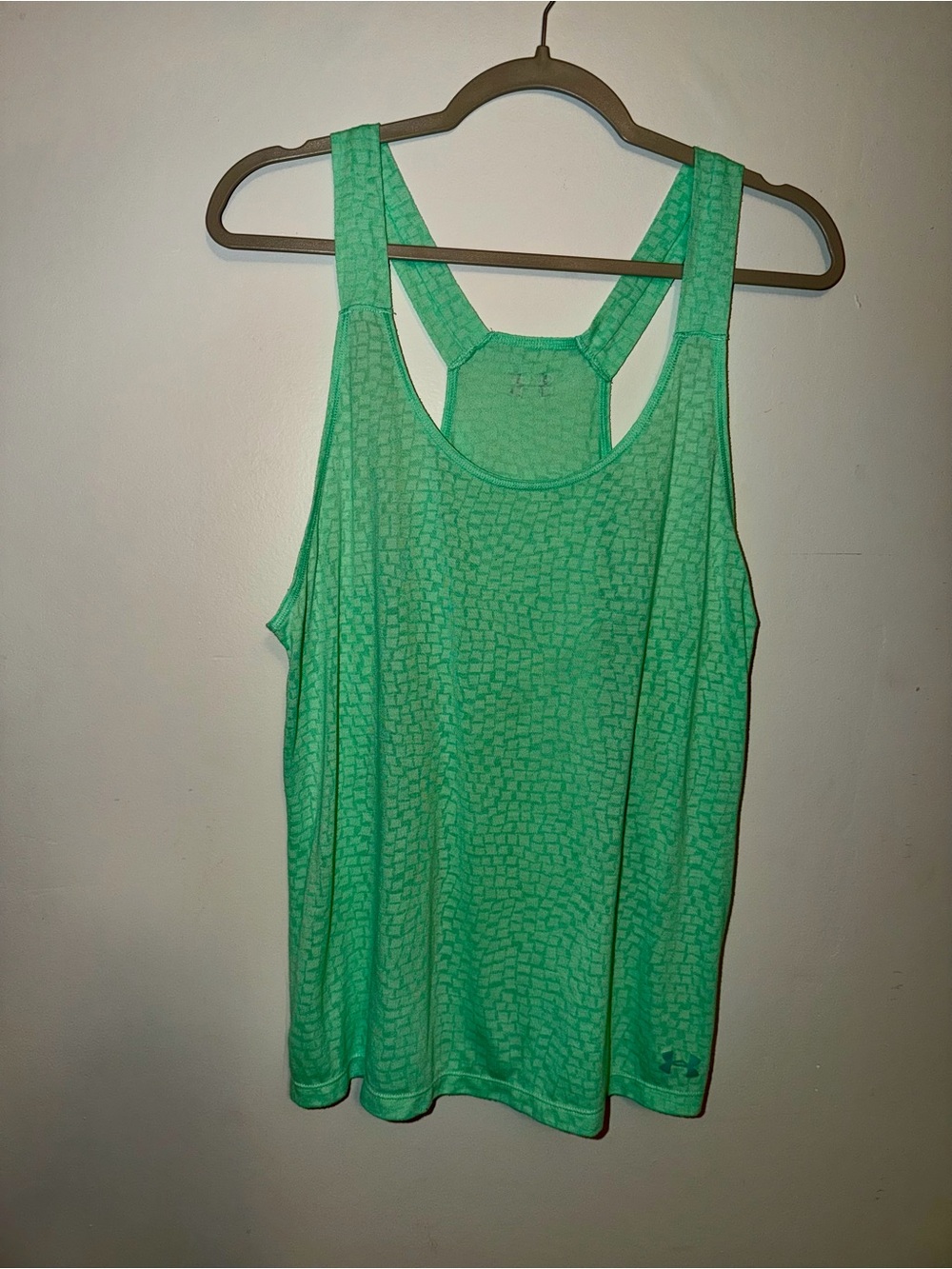 Under Armour Mint Green Patterned Racerback Tank